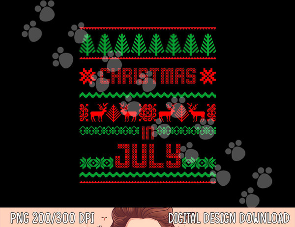 Funny Christmas in July Shirt Summer Ugly Sweater Santa Xmas png, sublimation copy.jpg
