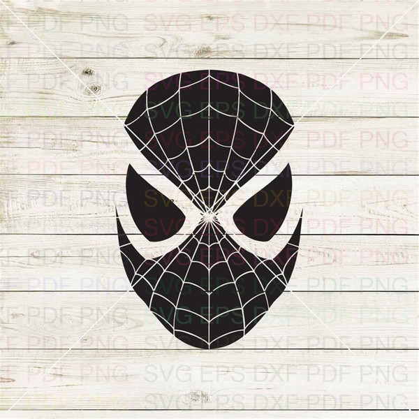 Spider Man Face Circle Silhouette Svg, Dxf Eps Pdf Png, Cric