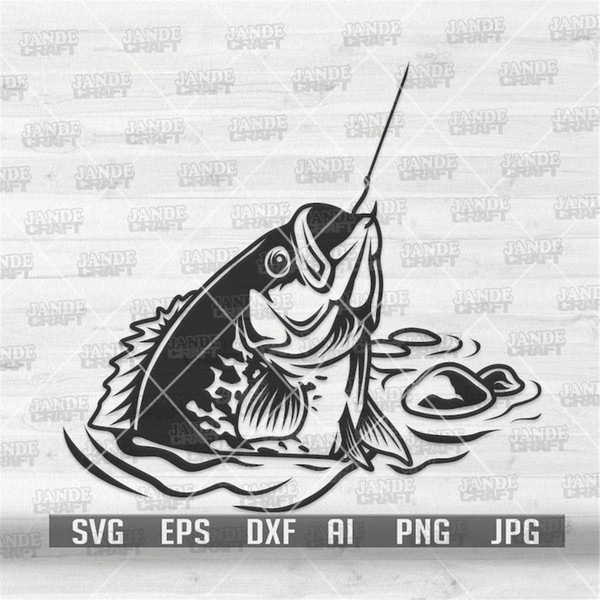 Crappie Fish Hook svg, Angler Clipart