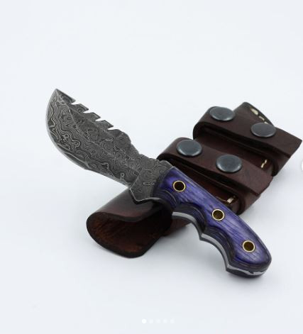 Damascus Hunting Knife.JPG