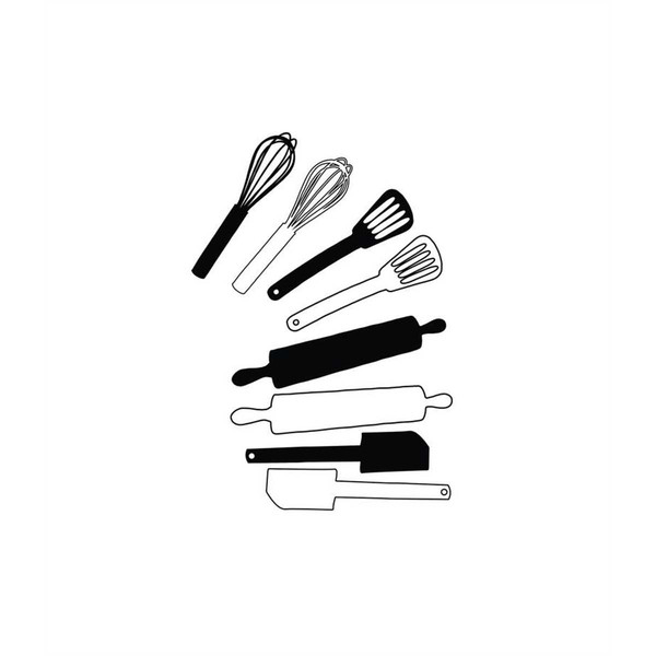 Kitchen Utensils Svg, Whisk Svg, Spatula, Rolling Pin, SVG, - Inspire ...