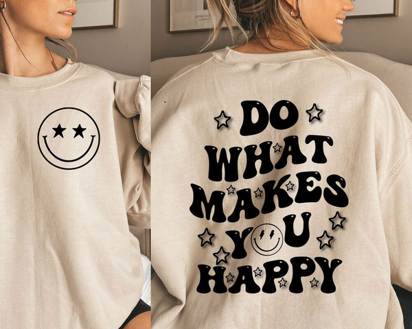 Do what makes you happy svg, Wavy text letters, Vintage shirt, Popular sayings, Trendy svg, EPS PNG Cricut Instant Download - 2.jpg