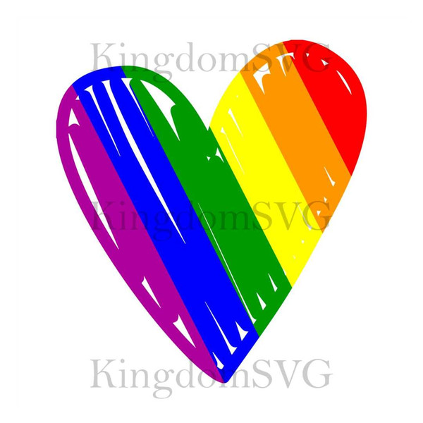 Rainbown Heart Svg, Lgbt Svg, Rainbow Svg, Heart Rainbow Svg - Inspire ...