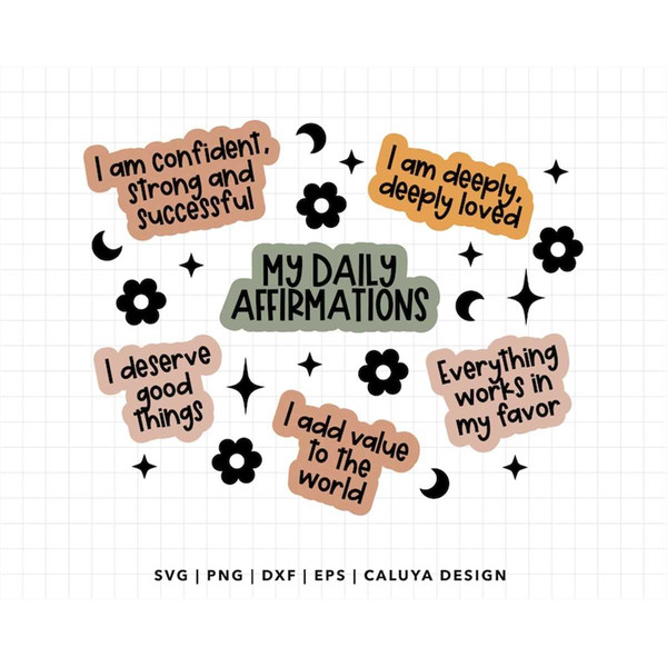 Positive Affirmation Stickers  Positive affirmations, Affirmations,  Positivity