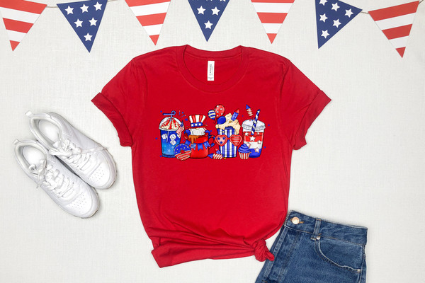 4th of July Coffee Shirts, Iced Coffee Shirt, coffee lover gift, red white and blue,  fourth of july shirt, patriotic shirt, merica shirt, - 10.jpg