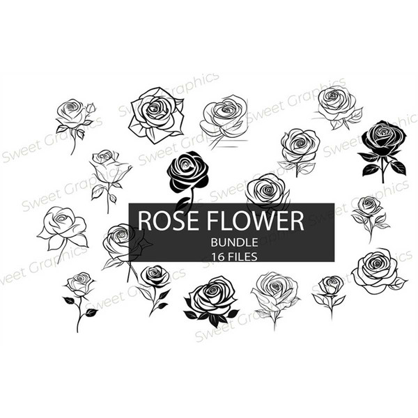 Rose SVG Cut Files Bundle