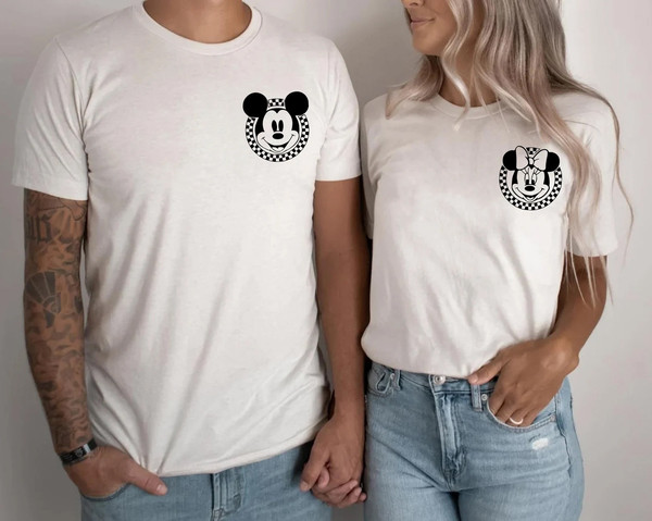 Retro Disney Pocket Size Print Shirts, Mickey Checkered Shirt, Retro Disney Shirts, Disney Shirts Women, Disney Family Shirts, Minnie Mouse - 1.jpg