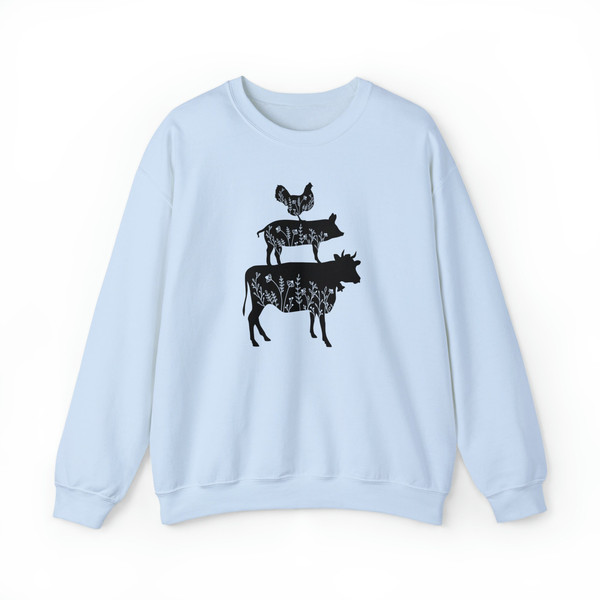 Chicken Pig Cow Wildflower Sweatshirt for Farm Lady T-Shirt Floral Barn Animals Lover Sweater Cow Pig Chicken Flowers Farm Animals Shirts - 10.jpg