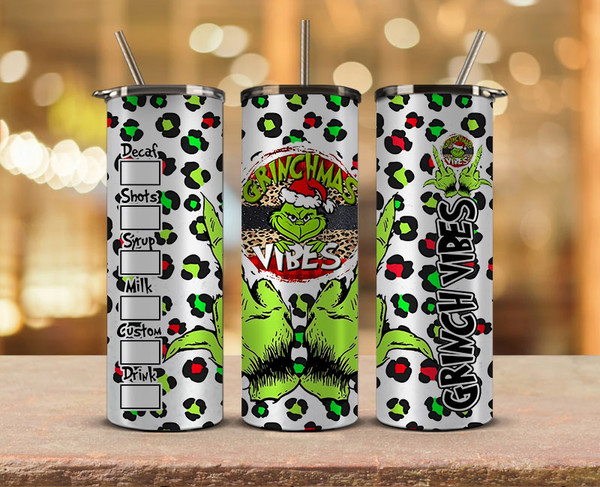 Grinch Straw Topper Custom Tumbler Tumbler Accessories 