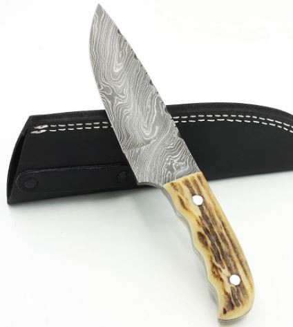 Damascus Hunting Knife.JPG