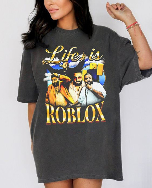 Camiseta Vintage DJ Khaled Life is Roblox Anos 90 AN21281