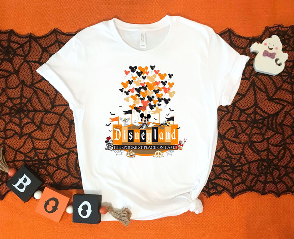 Disneyland The Spookiest Place On Earth Shirt, Disney Halloween Shirt, Halloween Pumpkin Shirt, Disneyland Shirt, Disney World Shirt - 1.jpg