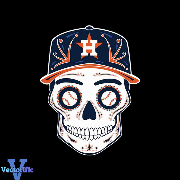 Houston Astros Sugar Skull Svg, Houston Astros Svg, Houston Astros Svg