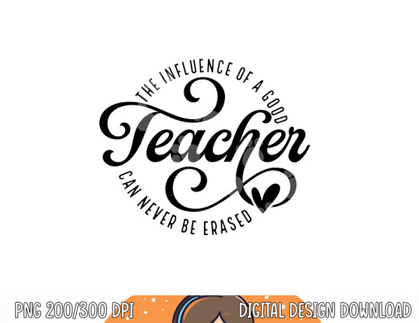 The Influence Of A Good Teacher Can Never Be Erased 100 days  png, sublimation copy.jpg