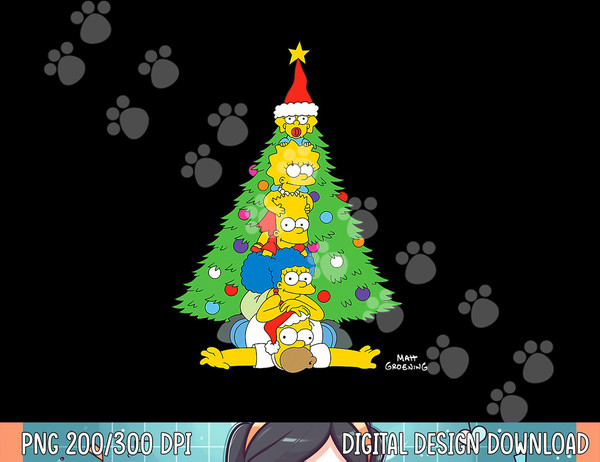 The Simpsons Family Christmas Tree Holiday  png, sublimation.jpg