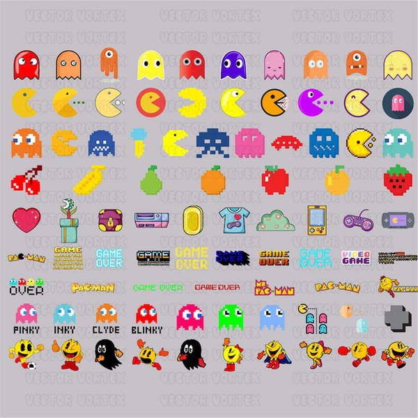 Pacman Svg Bundle Pacman Game Pacman Png Pacman (Download Now) 