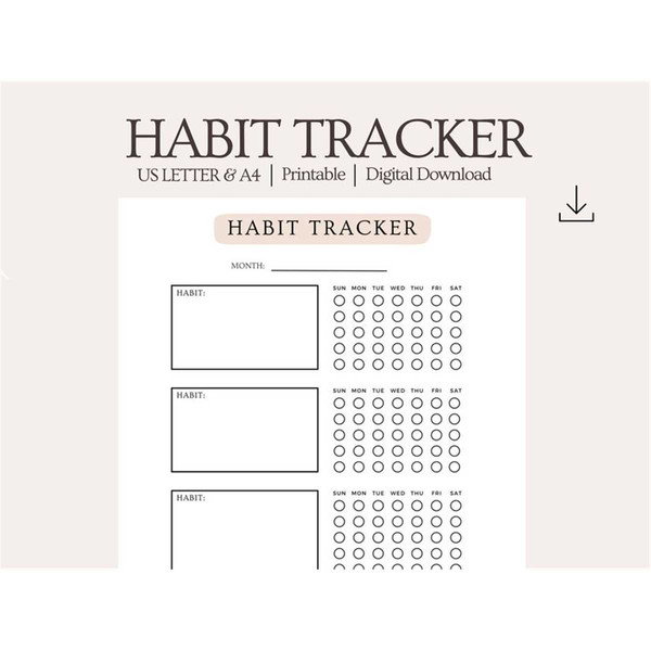 Acrylic Habit Tracker List With MAGNETIC or VELCRO® Brand 