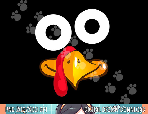 Turkey Face Thanksgiving Funny Costume png, sublimation.jpg