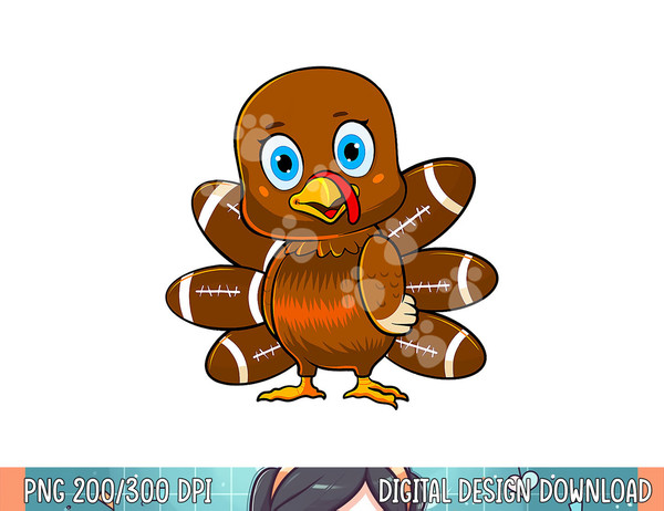 Turkey Football Player Thanksgiving Cute Fall Boys Girls png, sublimation.jpg