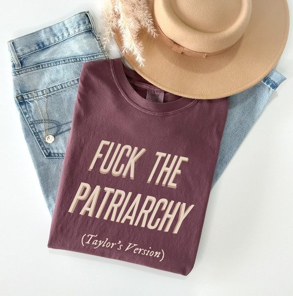 Customer Request Comfort Colors Taylor Swiftees The Eras Tour Shirt Fck the Patriarchy from the Red Era Taylor's Version Tshirt for Women - 3.jpg