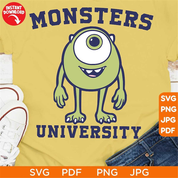 Monsters University Mike Wazowski Svg Monsters Inc Svg Boo S Inspire Uplift