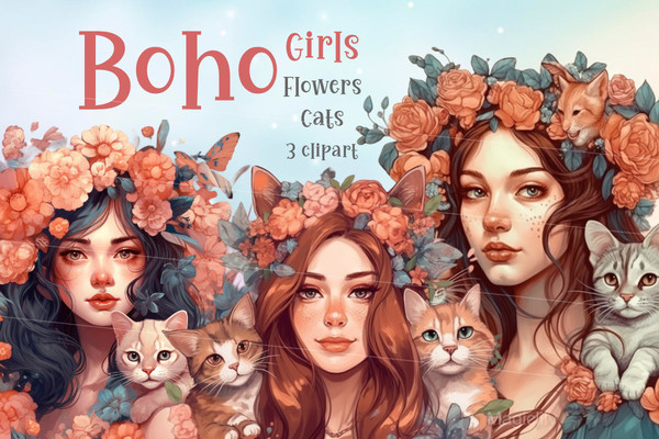Boho-girl-with-flowers-and-cats-Clipart-Graphics-70777745-1.jpg