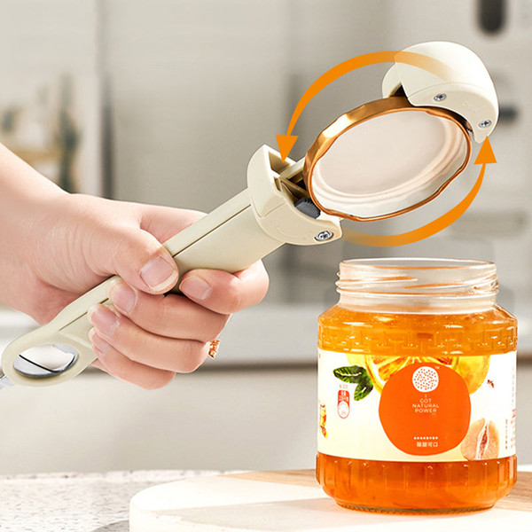 Jar Glass Bottle with Lid Automatic Grip Touch Opener Cans Kitchen