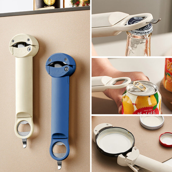 Multifunctional Retractable Bottle Opener, Adjustable Multifunctional  Stainless Steel Can Opener, Wall Mounted Bottle Opener, 2023 Jar Opener  Tool