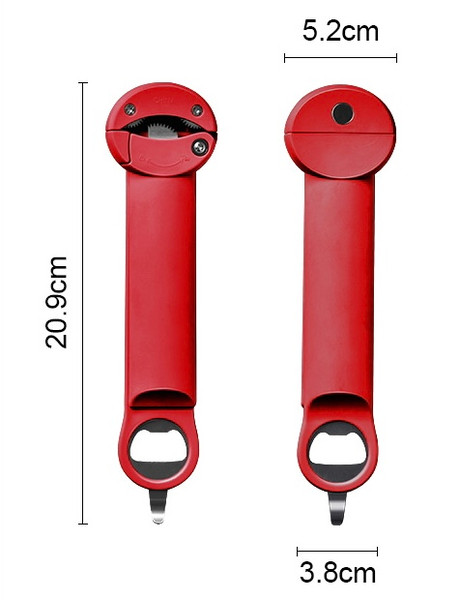 Multifunctional Retractable Bottle Opener Stainless Steel Lid