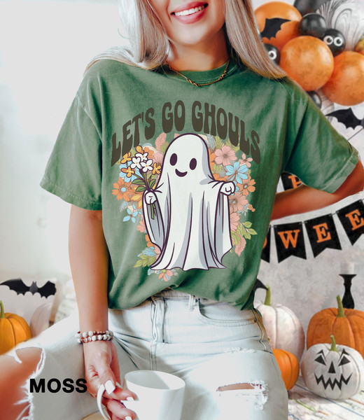 Comfort Colors, Lets go ghouls Shirt, Vintage Halloween Shirt, Retro Fall Shirt, Fall Shirt, Vintage Ghost Shirt, iprintasty halloween - 3.jpg