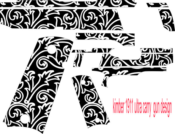 Kimber 1911 ultra carries seamless pattern 2 vector svg fiber laser Engraving cnc cutting cnc router file.jpg