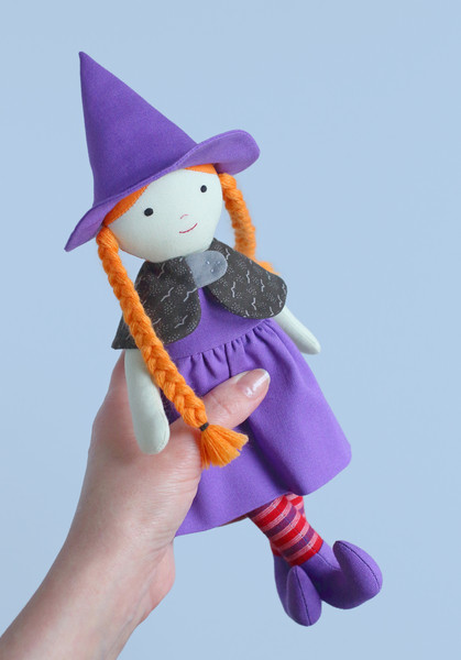 PDF Large Halloween Witch Doll Sewing Pattern - Inspire Uplift