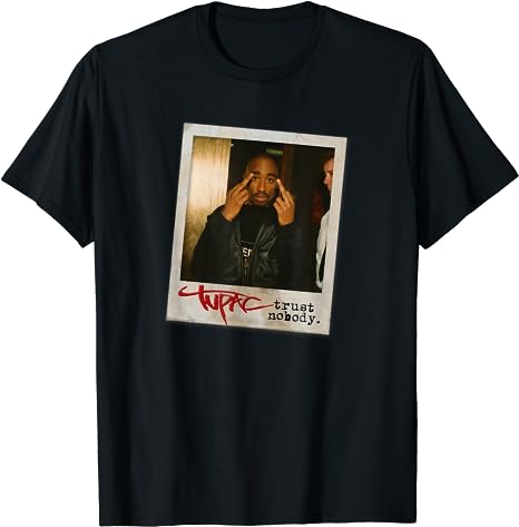 Tupac Trust Nobody Photo Short Sleeve T-Shirt, Black, Small.jfif