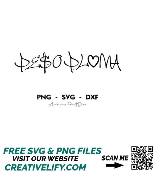 I Love Peso Pluma SVG Cutting File Png Eps Digital Clipart 