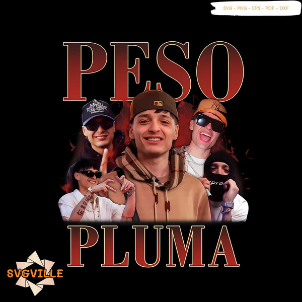 Retro Mexican Rapper Peso Pluma PNG Sublimation File - Inspire Uplift