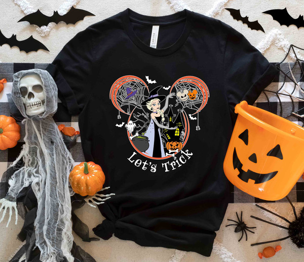 Let's Trick Elsa Frozen Witch Halloween Shirt, Disney Halloween Shirt, Disney Princess Elsa Shirt, Frozen Halloween, Elsa Halloween Shirt - 3.jpg