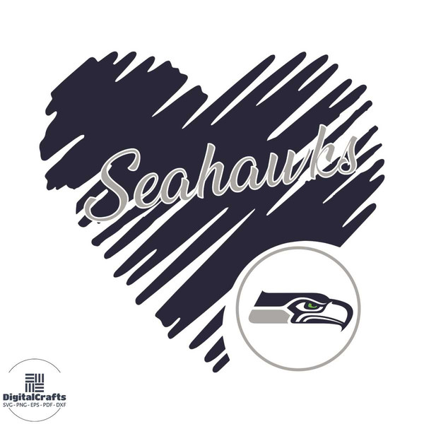 seahawks logo black and white