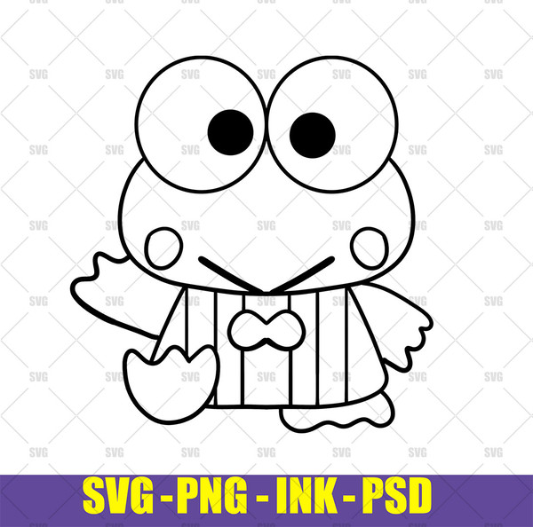Keroppi Sanrio Cute Frog SVG,Keroppi Sanrio Cute Frog INk, - Inspire Uplift