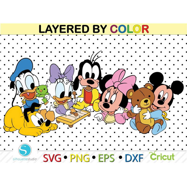 Disney Baby Pluto svg, Baby Pluto and Mickey Mouse svg, Cute