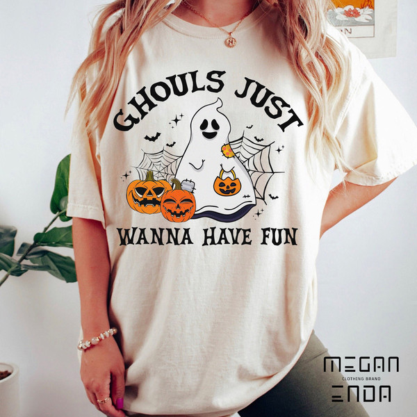 Halloween Shirt, Ghouls Just Wanna Have Fun Halloween Shirt, Ghouls Night Out Shirt, Witch Shirt, Retro Fall Shirt, Fall Shirt - 1.jpg