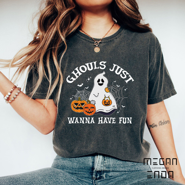 Halloween Shirt, Ghouls Just Wanna Have Fun Halloween Shirt, Ghouls Night Out Shirt, Witch Shirt, Retro Fall Shirt, Fall Shirt - 2.jpg