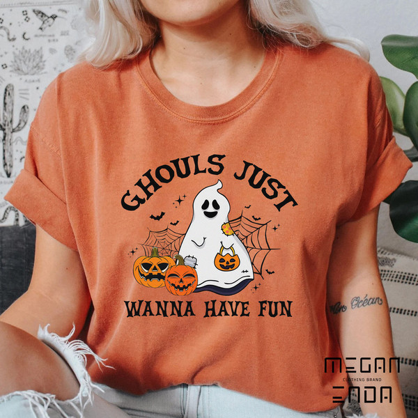 Halloween Shirt, Ghouls Just Wanna Have Fun Halloween Shirt, Ghouls Night Out Shirt, Witch Shirt, Retro Fall Shirt, Fall Shirt - 4.jpg