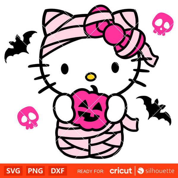 Hello kitty SVG Bundle, Kawaii Kitty Svg Png, Silhouette, Cricut