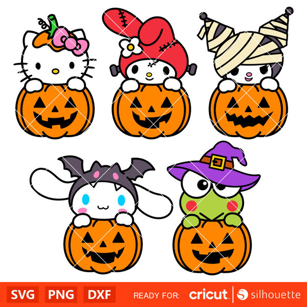Hello kitty character Halloween SVG file