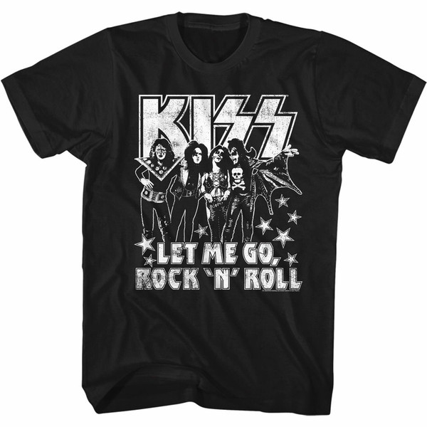 Kiss Let Me Go Black Adult T-Shirt - 1.jpg