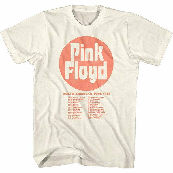 Pink Floyd Front Dates Natural Adult T-Shirt - 1.jpg