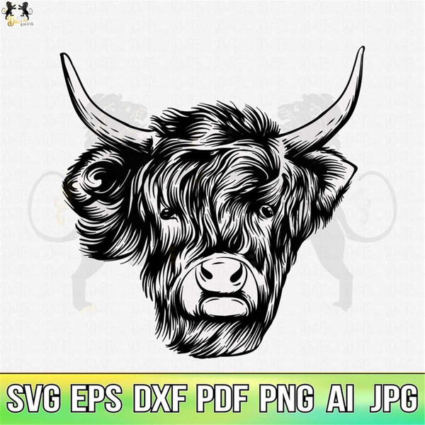 Highland Cow Svg, Cow Svg, Cow Head Svg, Cow Clipart, Cow Cr - Inspire ...