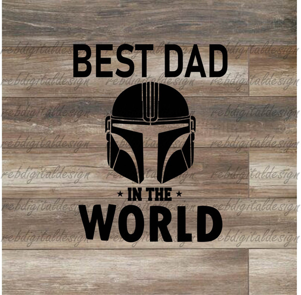 Best Dad In The World, SVG PDF PNG EPs Instant Digital Download Clipart Vector Outline Stencil - 1.jpg