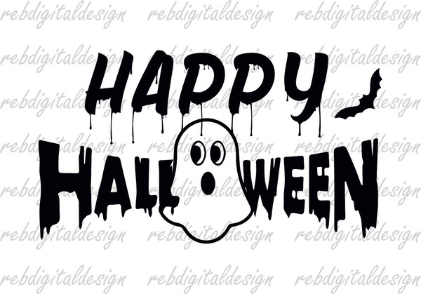 Happy Halloween PNG, Cutting Sticker SVG PNg PDF Eps Instant Digital Download Clipart Vector Outline Stencil - 1.jpg