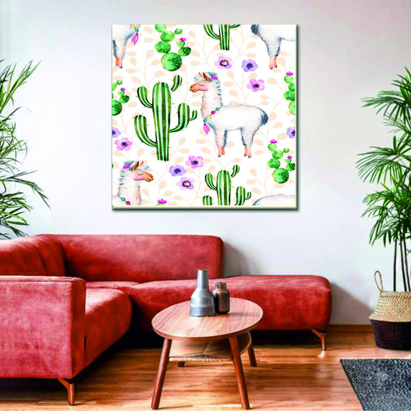 Llama Cactus Flower Picture JPEG Instant Digital Download Clipart Vector Outline Stencil - 3.jpg